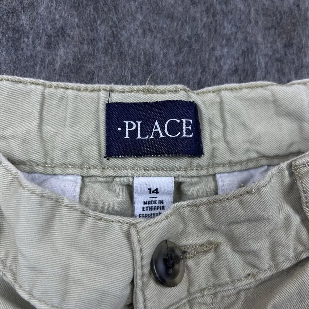 Lot Of 3 Childrens Place Boys Uniform Pants Chino Khaki Black 9